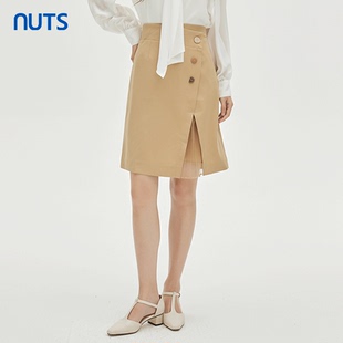 气质通勤风设计感开叉半身中裙女333061161 时尚 NUTS秋季 新款
