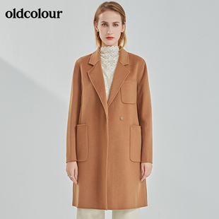 oldcolour2021冬季时尚气质修身百搭手工羊毛大衣N42156209-2599