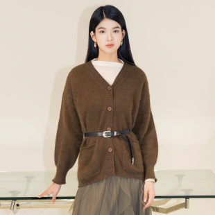 外套女4420513A1 复古优雅毛衣美拉德针织中款 999 新款 NUTS冬季