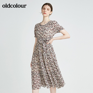 连衣裙女N23101318 气质碎花短袖 859 商场同款 oldcolour2021夏季