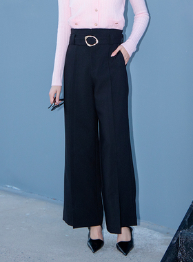 oldcolour春季新品时尚通勤阔腿显瘦气质百搭长裤女Q120711A1-699