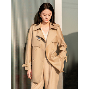 oldcolour春季新款日系简约宽松高级感风衣外套女Q110413A1-1299