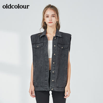 秋季牛仔马夹oldcolour时尚