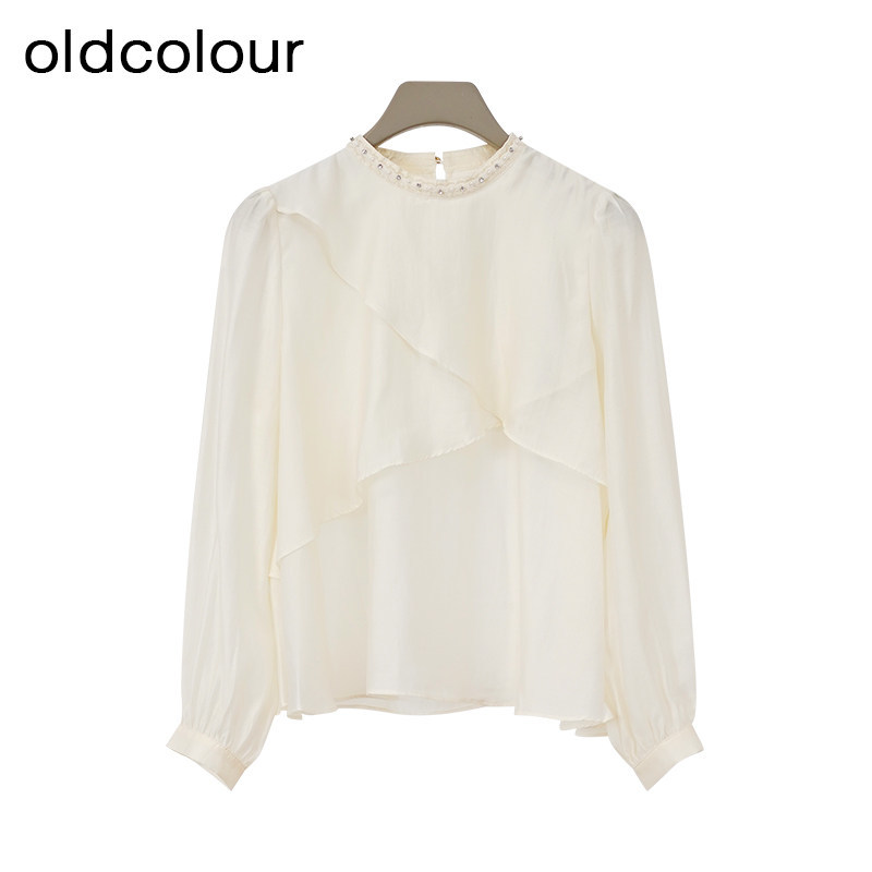 oldcolour欧珂春新款商场同款时尚纯色长袖套头衫女Q140122A1-599