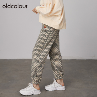 599 女N32073265 oldcolour2022秋商场同款 休闲宽松收脚长裤