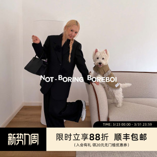 中小型犬西高地灵缇 英伦风狗狗衣服格纹腰带斗篷夹克时尚