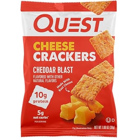 Quest Nutrition Cheese Crackers， Cheddar Blast， 10g Prote
