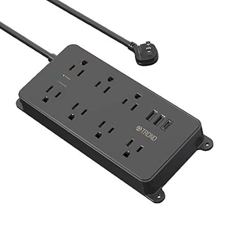 Power Strip Surge Protector， TROND 7 Widely-Spaced Outlet