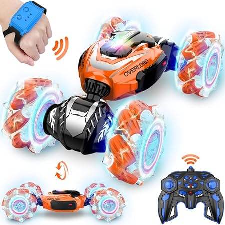 Remote Control Car， Gesture Sensing RC Stunt Car， 4 WD Tr
