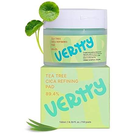Vertty Tea Tree CICA Toner Pad | Exfoliating， Hydrating，