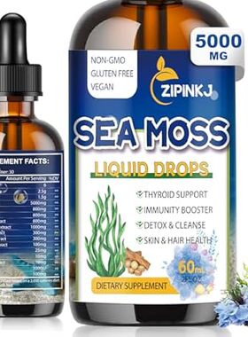5000mg Sea Moss Liquid Drops - 11 in 1 Black Seed Oil &am