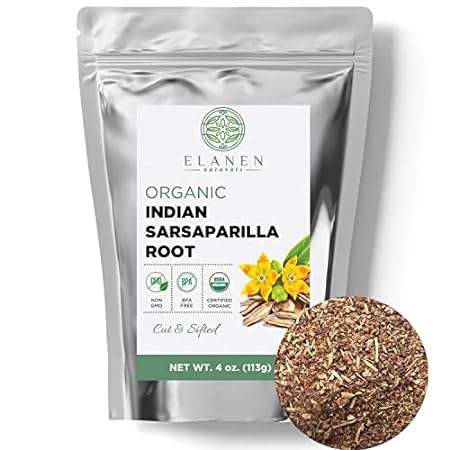 Organic Sarsaparilla Root 4 oz. (113g)， USDA Certified Or