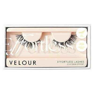 Velour Synthetic Effortless Eyelashes， No-Trim Strip Fals