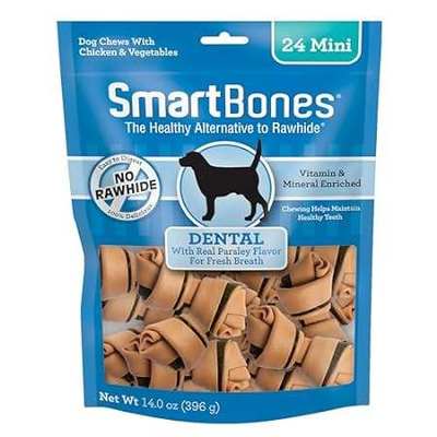 Smartbones SBD-00222 Rawhide-Free Dental Dog Chew， Vegeta