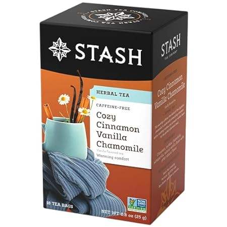 Stash Tea Cozy Cinnamon Vanilla Herbal Tea - Naturally Ca