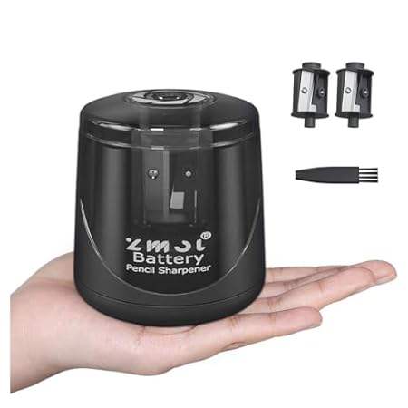 ZMOL Battery Powered Electric Pencil Sharpener，Small Batt