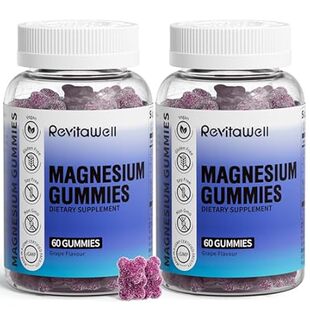 Magnesium Gummies 200mg per Serving, RevitaWell Magnesium