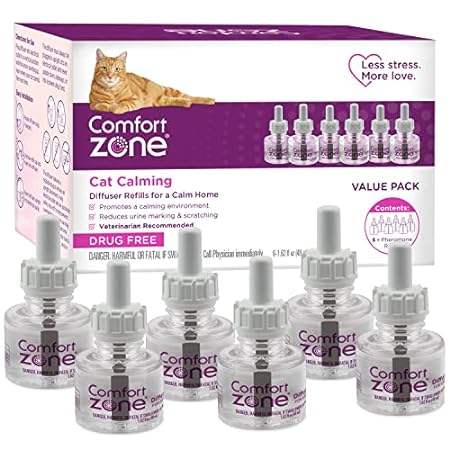 Comfort Zone Cat Calming Diffuser Refills Value Kit: 6 pa