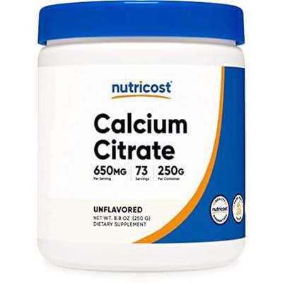 Nutricost Calcium Citrate Powder (250 Grams) Unflavored