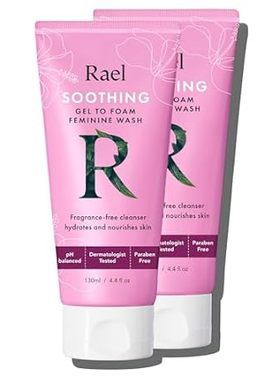 Rael Feminine Wash， Soothing Gel to Foam Wash - pH Balanc