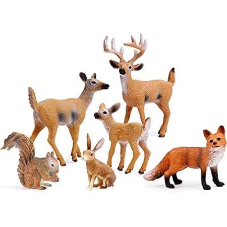 UANDME Forest Animals Figures， Woodland Creatures Figurin