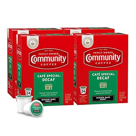 Community Coffee Cafe Special Decaf 96 Count Coffee Pods，