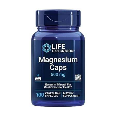 Life Extension Magnesium Caps， 500 mg， magnesium oxide， m