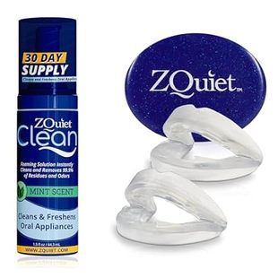 ZQuiet, Anti-Snoring Mouthpiece (Blue) + Cleaner (1.5oz B