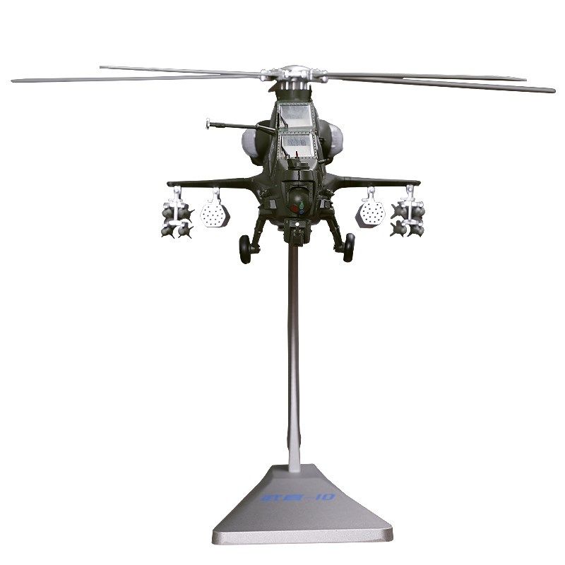 新品1:48f武直10模型国产武装直升飞机合金仿真Z10静态摆件收藏送