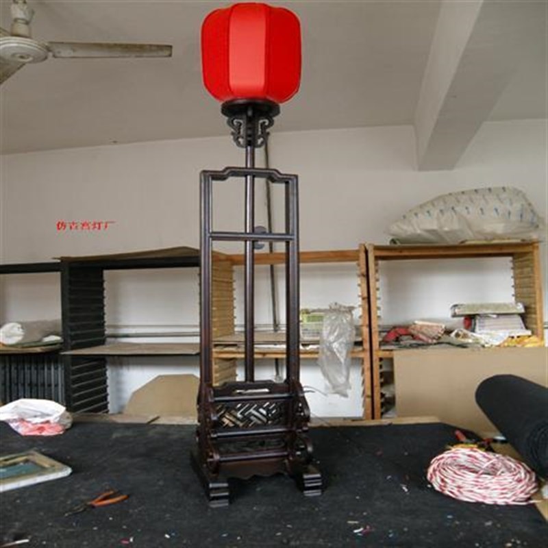 新款中式落c地灯仿古落地灯古典路引灯手绘宫灯书房仿古宫灯复古