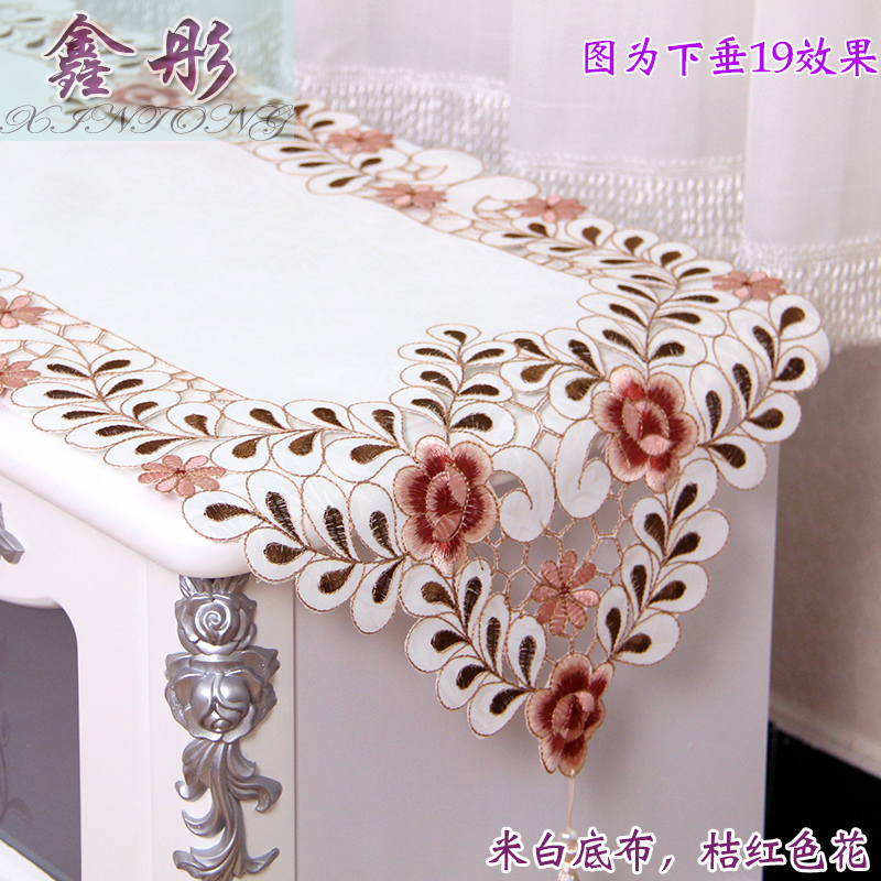 新款电视柜桌布布艺茶几s桌旗电视柜盖布欧式长方形条几电视柜上