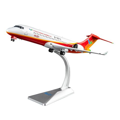 新款1:100中国商飞ARJ21客机C模型合金仿真凤翔飞机模型收藏民航