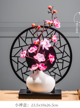 新款新中式禅意摆件家居客厅创意房间书现电视P柜小饰设架代玄关