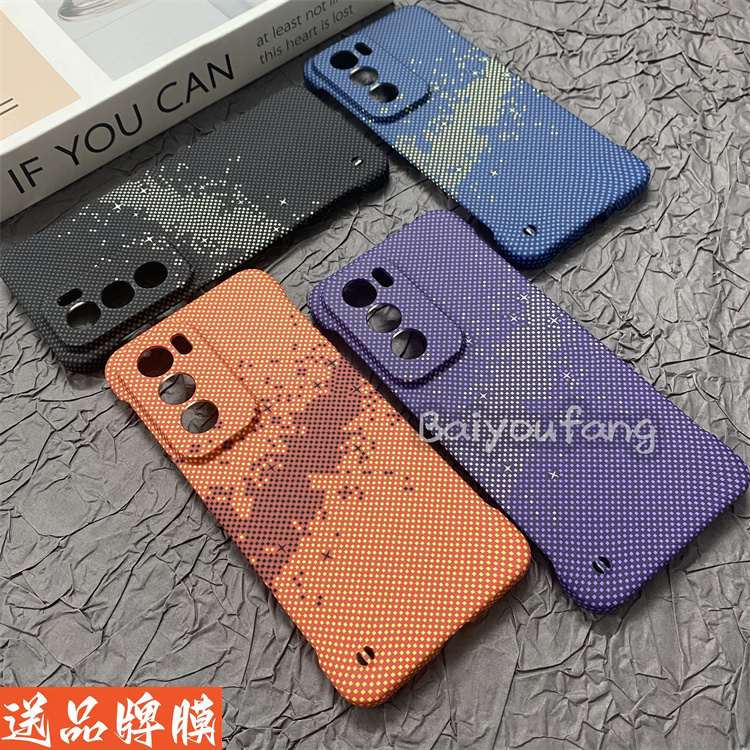 浪漫星海适用OPPO Reno12Pro手机壳高级感凯夫拉纤维纹半包精孔reno12创意水贴3D浮雕防摔保护套无边框硬pro