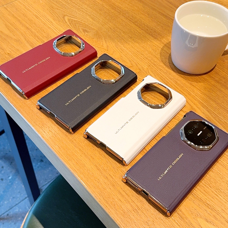 电镀金色荔枝皮纹双中轴磁吸适用华为MateXTS非凡大师折叠屏手机壳mateXT新款高端轻奢华镜头全包高级商务硬