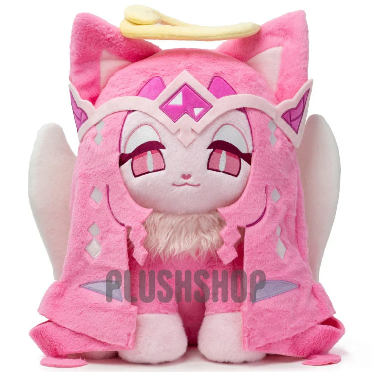 曲奇跑王国白百合喵毛绒公仔