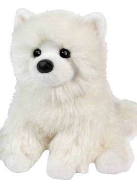 跨境Opo白色高波美拉尼亚狗道格拉斯拥抱玩具毛绒填充动物小狗