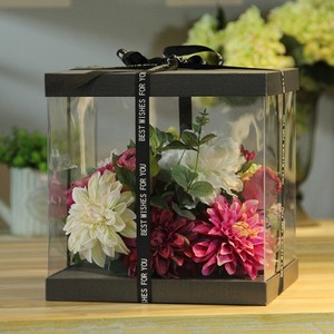 套装香皂花茶花保鲜盒2020年圆形插花桶用品心语心愿材料节日花店