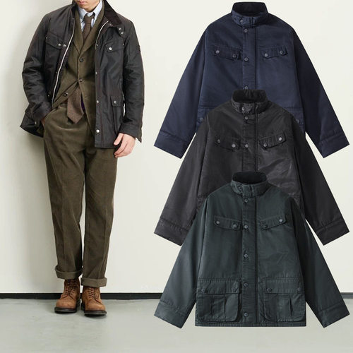OKONKWO复古机车油蜡夹克夹棉厚款立领机能外套  Duke Tourer