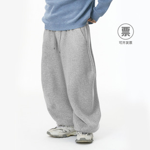 刀锋束脚卫裤 运动阔腿抓绒休闲卫裤 25冬季 32支美式 新品 捷展男装