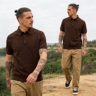 针织POLO衫 阿美咔叽翻领冰丝T恤 马球短袖 冰丝清凉一夏OKONKWO意式