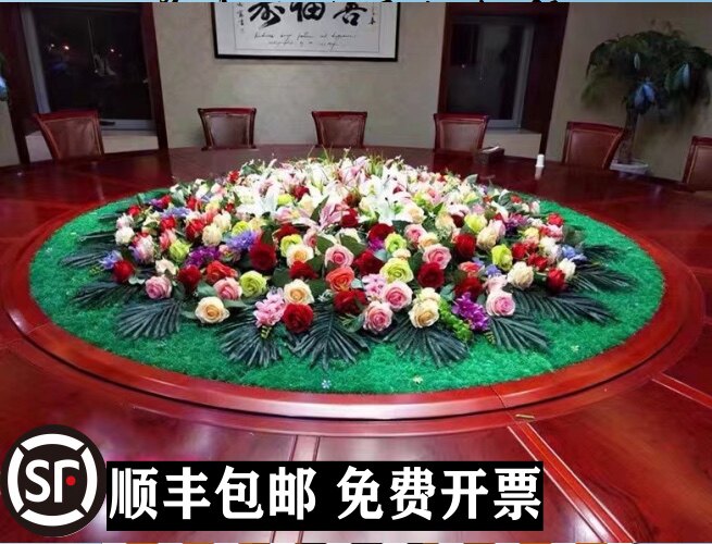 大型酒店餐桌花电动转盘北京顺丰