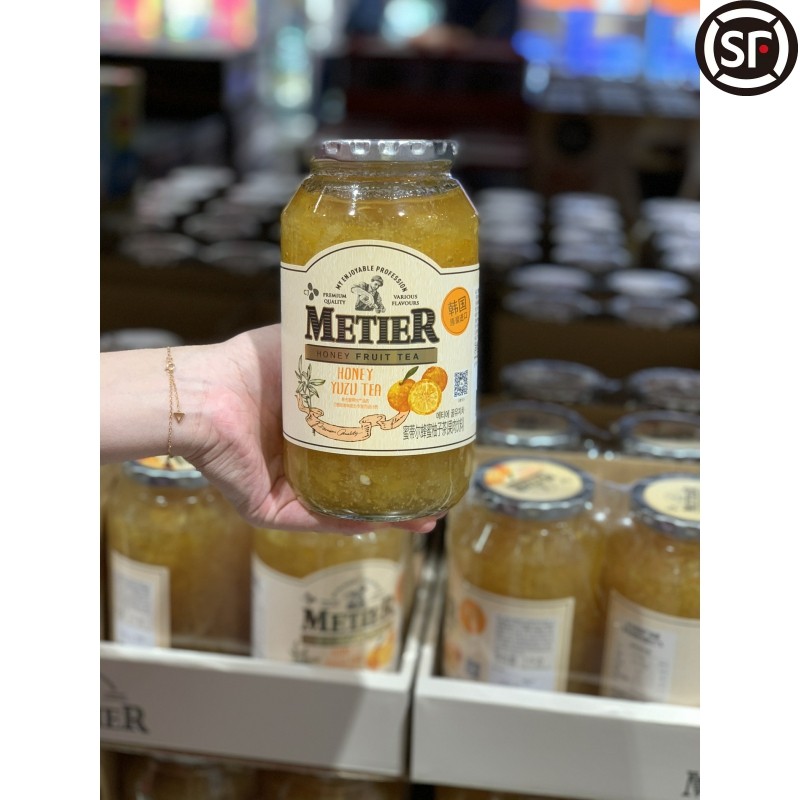 上海开市客韩国进口蜂蜜柚子茶冲饮水果肉饮料品茶酱1kg罐装果汁