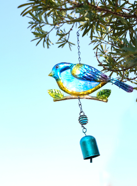 手工铁艺风铃户外庭院挂饰治愈系多巴胺门铃铃铛摆件挂件门挂装饰