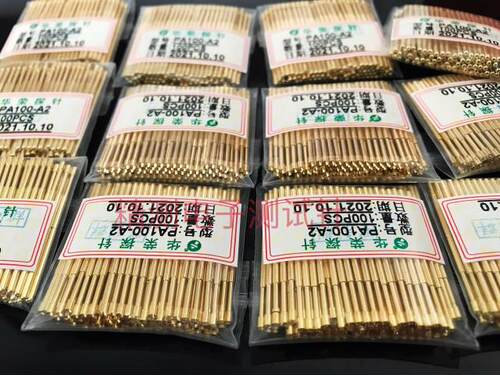 华荣测试针 PA100-A2 1.5凹头1.36*33.35mm弹簧顶针P100探针镀金