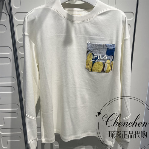FILA斐乐春款男大童针织长袖衫