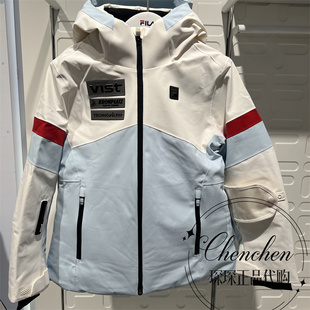 FILA斐乐童装2025年冬季新款女大童滑雪系列棉服外套 K12G543934