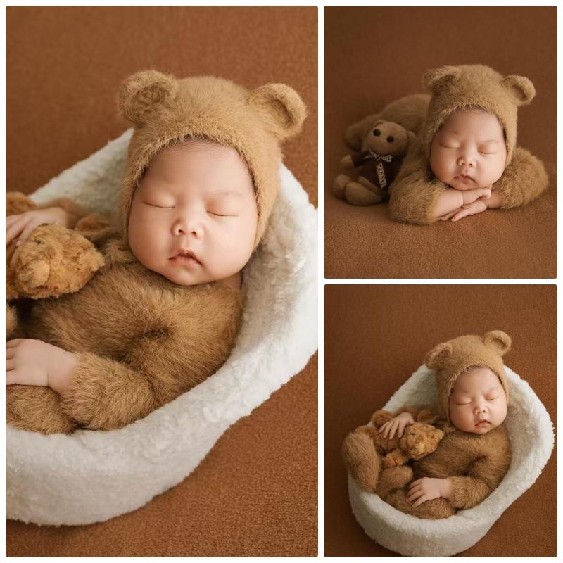 新生儿摄影道具小熊主题拍照