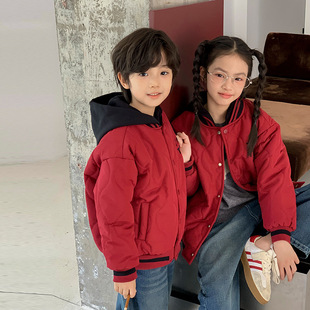 洋气兄妹装 儿童保暖棉衣韩版 过年棉服潮 新款 男童夹棉外套2025冬季
