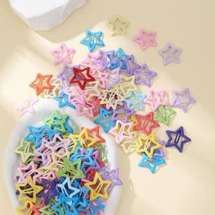 儿童彩色多巴胺星星y2k发夹侧边头饰浏海发夹可爱五角星bb